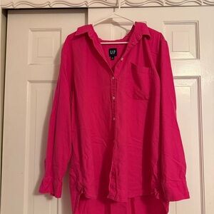 GAP Pink Button-Up Shirt